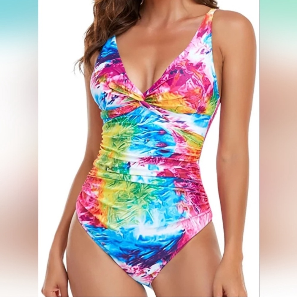 NWT Smismivo Tummy Control 1 Piece Push Up Bathing Suit Size L